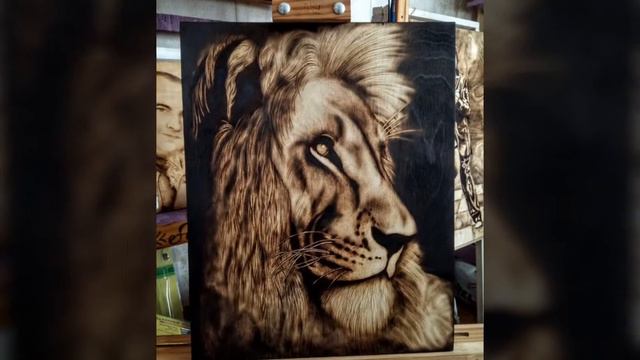 Фото-история выжигания картины "Лёва из Кишинёва". Pyrography смотреть онлайн