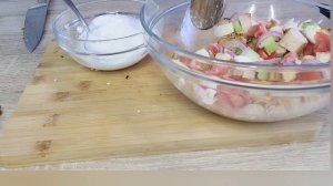 Белковый салат на ужин. Диабет 2 тип.