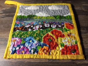 МК Лоскутная прихватка "Лето" - 1 часть.