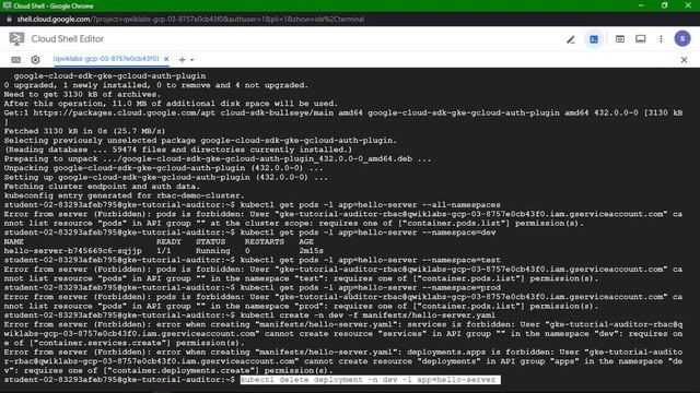 Using Role based Access Control in Kubernetes Engine GSP493 смотреть онлайн
