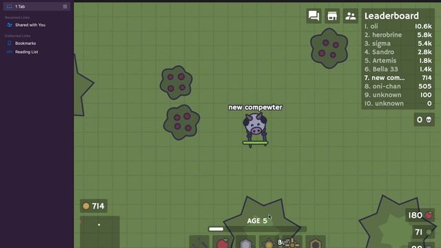 playing until I git 3rd place moo moo.io смотреть онлайн