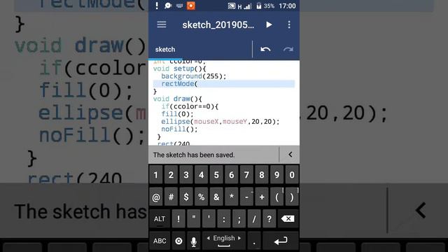 Делаем рисовалку в приложении apde на языке  processing