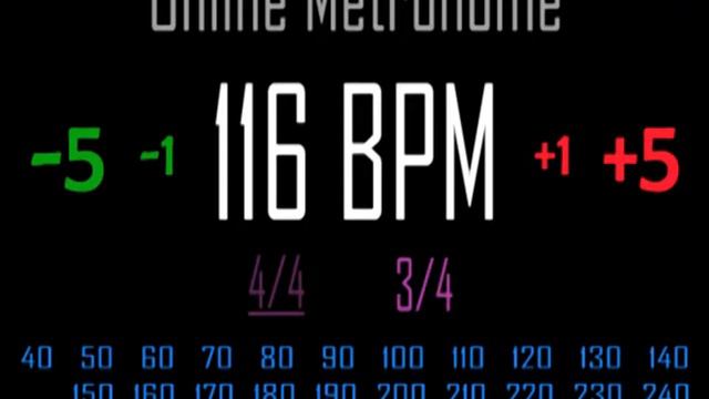Metronomo Online - Online Metronome - 116 BPM 3/4 смотреть онлайн