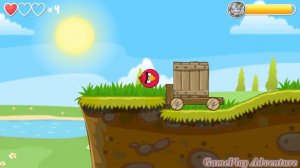 REDBIRD ANGRY BIRD in RED BALL 4 GREEN HILLS ALL LEVELS BOSS PIGY SUPER FIGHT