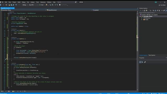 Creating simple Space Ship controller -Unity C#