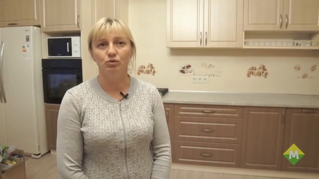 Кухня прямая Тёмный лён\ Светлый лён. Отзыв клиента МебельАрт
