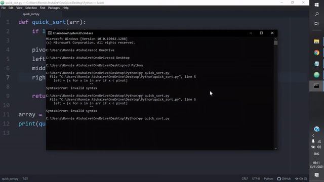 Quick Sort Algorithm In Python