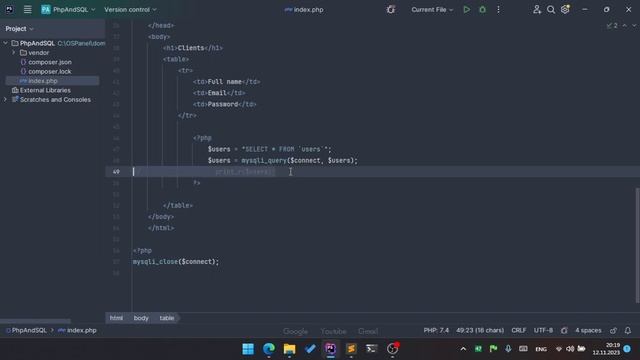 Урок 4. Php + MySQL | Вывод данных на страницу сайта