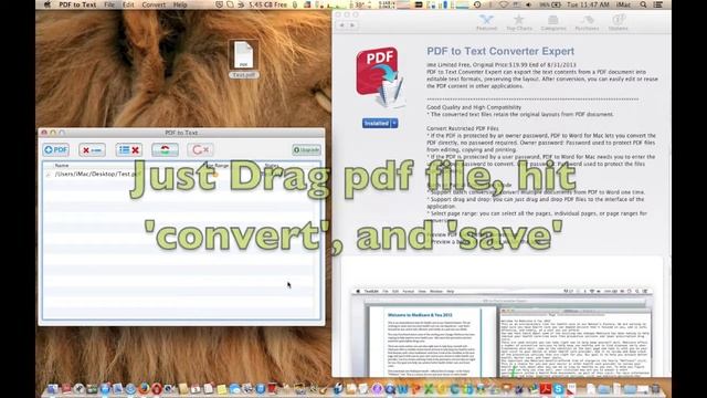 How to convert PDF document to text document on a Mac смотреть онлайн