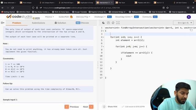 Lecture 10: Solving LeetCode/CodeStudio Questions [Arrays]