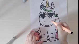 РАСКРАСКА ЕДИНОРОГА