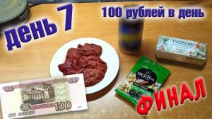 Выживаю неделю на 100 рублей в день. День 7.