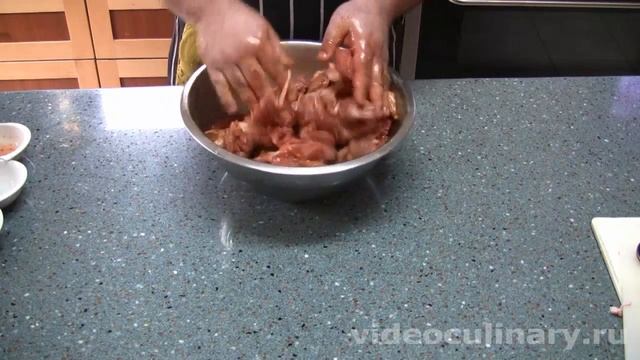 Рецепт - Шашлык из свиного филе от ВидеоКулинарии