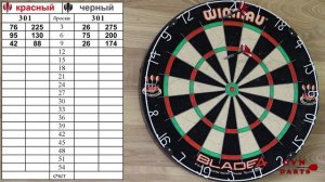 Игра в дартс № 23  -  301 /  darts game 301
