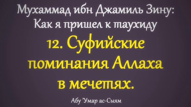 12. Как я пришёл к таухиду. Суфийские поминания Аллаха в мечетях || Абу Умар Ас-Сыям смотреть онлайн