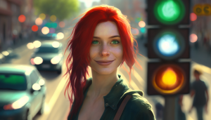 Вячеслав Бутусов - Девушка по городу - нарисованный Нейросетью.