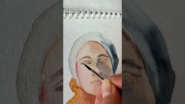 Скетч - портрет акварелью смотреть онлайн