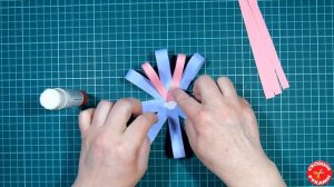 Цветок из бумажных полосок