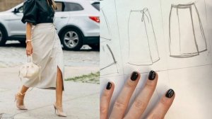 ЮБКА ИЗ АТЛАСНОЙ ТКАНИ Подробная выкройка и моделирование юбки для начинающих.