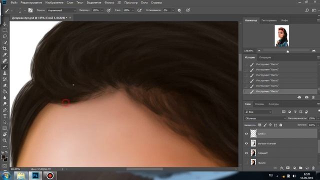 Курс Арт в Фотошопе | Арт-обработка фото | Часть 14: Прорисовываем тонкие волоски на планшете