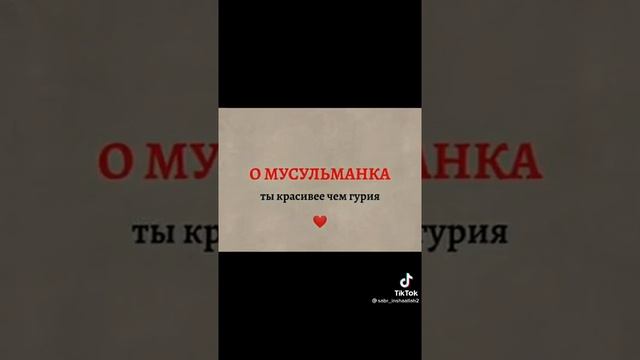 о мусульманка ты красивее чем гурия❤️