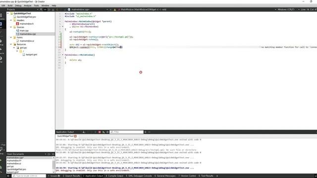 QT: Using Connect(SIGNAL/SLOT) Between QML And QQuickWidget