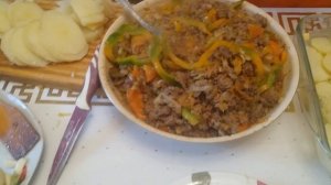 Готовим с любовью! Картошка с фаршем и овощами, запеченная в духовке.