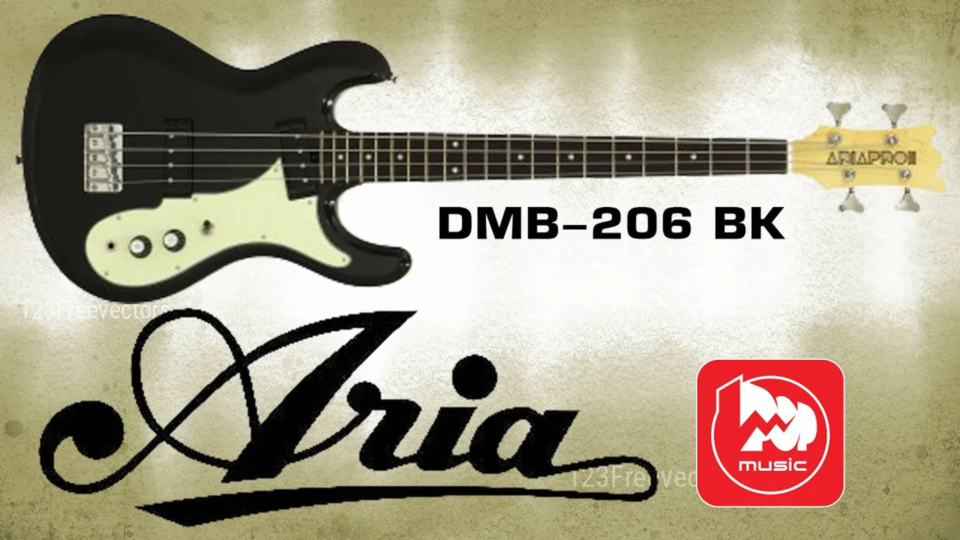 Бас-гитара Aria DMB-206. Mosrite Ventures ретро бас