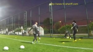 Тренировка вратарей.