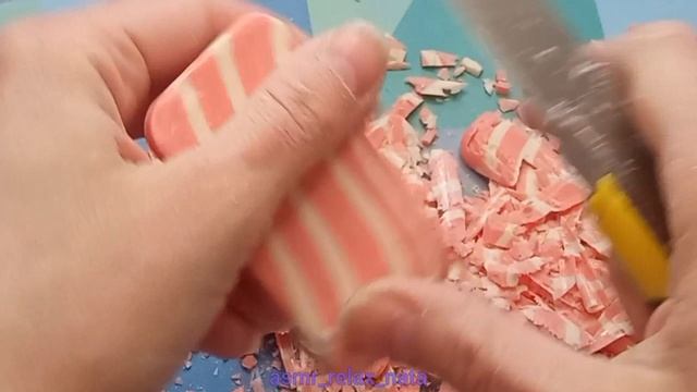 резка мыла / кубики и полоски на мыле / asmr soap / soap cutting