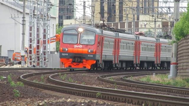 Электропоезд ЭД4М-0335/0334 перегон Москва Пасс. Курская-Кусково 24.05.2019 смотреть онлайн