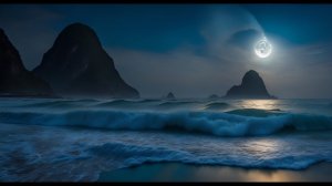 Ночь на побережье, звуки волн для отдыха и сна  Night on the coast, the sound of the waves for sleep