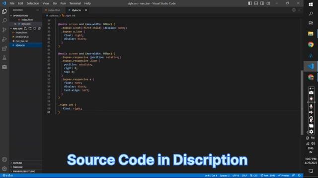 Html css and JavaScript  Responsive Navigation Bar OR navbar  Free Source Code | Codesh Shubh