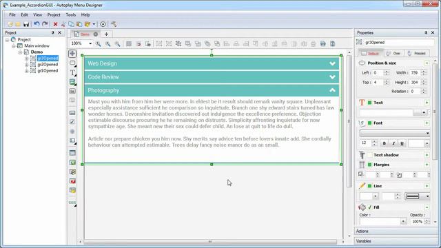 Autoplay Menu Designer 5 - How To Create "Accordion" Interface Element смотреть онлайн