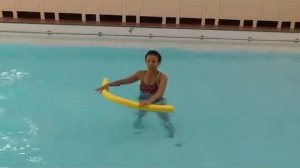 Aqua Fitness Aqua Aerobics exercise with Marietta Mehanni Noodle shallow pendulum