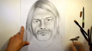 Kurt Cobain 51-year-old Portrait Drawing