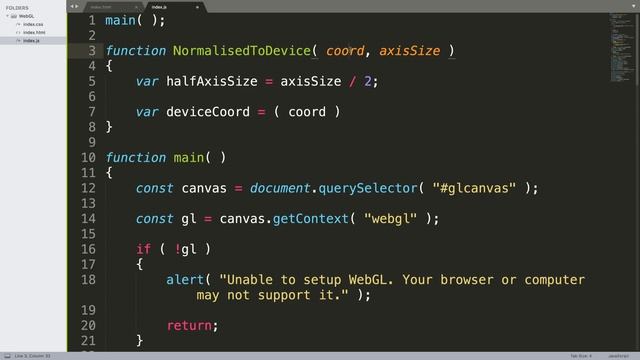 Normalised Coordinates vs Device Coordinates - WebGL Programming | 3D Web Development смотреть онлайн