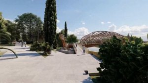 Новый мост на Ривьере через  реку Сочи