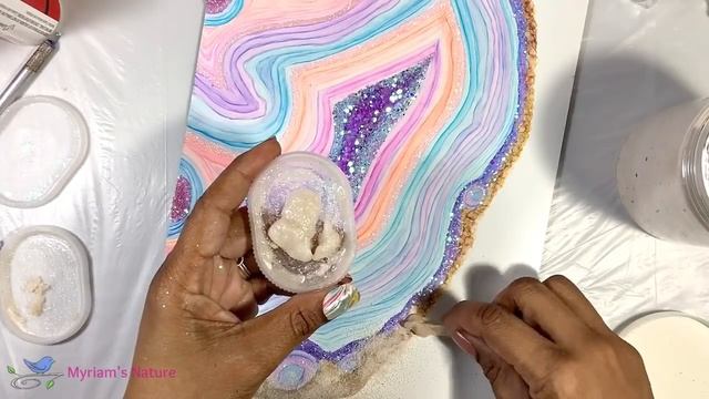 126] Adding SPARKLE & Resin to a Fantasy Alcohol Ink Geode - Ampersand Artist Panels смотреть онлайн