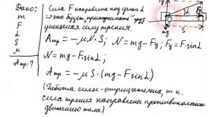 ЕГЭ физика № 25: Брусок массой т под действием силы F,