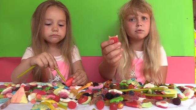 ٠•●•♥ツЧеллендж  300-мармеладок, 37-разных вкуса. Пробуем ВСЕ !