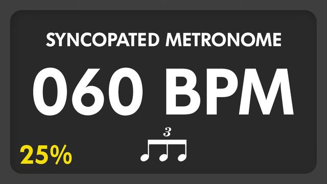 60 BPM - Syncopated Metronome - 8th Triplets (25%) смотреть онлайн