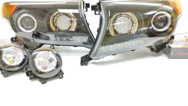 Toyota Land Cruiser 200 фары светодиодные и ПТФ от Ledstudio смотреть онлайн