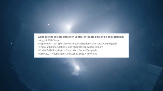 Control Ultimate Edition: Release Date and Next-Gen upgrade смотреть онлайн