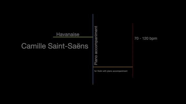 Camille Saint-Saëns Havanaise for violin and piano reduction / Piano accompaniment / 70 - 120 bpm смотреть онлайн
