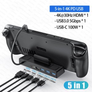 Док-станция Steam Deck, базовая Подставка для телевизора 6 в 1, док-станция с держателем.