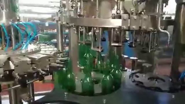Монтаж и пуско-наладка триблока розлива в стеклянные бутылки