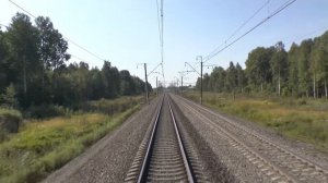 Вид из окна поезда - выезд из Ярославля в сторону Данилова