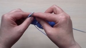 Узор елочка спицами из вытянутых петель