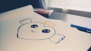 Рисуем сердечко ангел.очень лёгкий рисунок.